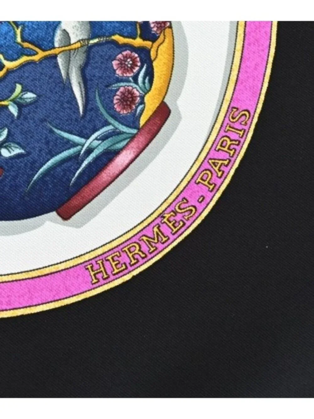 Hermes Bandana Scarf Navy